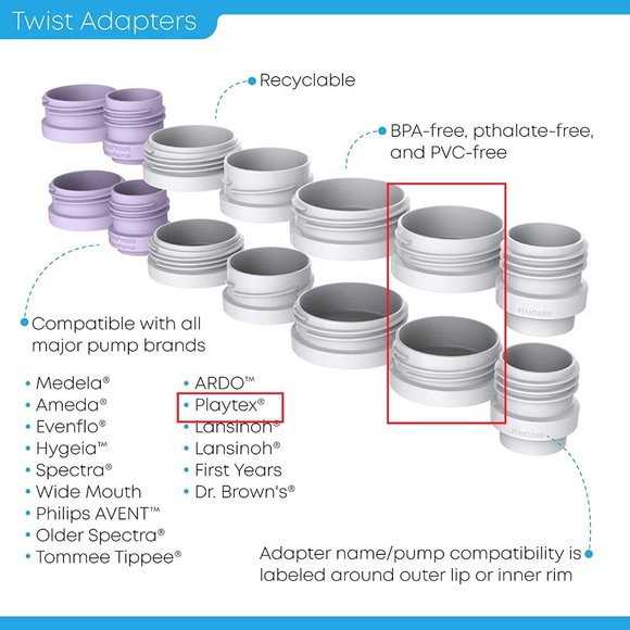 Kiinde Other 6 Six New Kiinde Direct Pump Adapters For Playtex